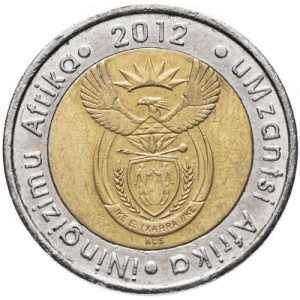 Аверс монеты ЮАР, 5 рандов, 2012-2022