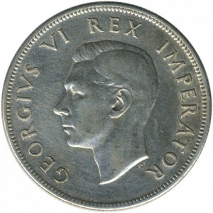 Аверс монеты ЮАР, 2½ шиллинга, 1937-1947
