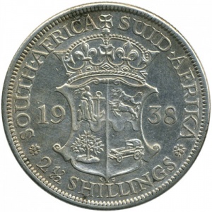 Реверс монеты ЮАР, 2½ шиллинга, 1937-1947