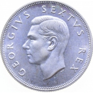 Аверс монеты ЮАР, 2½ шиллинга, 1951-1952