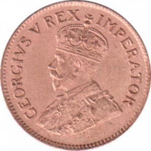 Аверс монеты ЮАР, ¼ пенни, 1923-1924