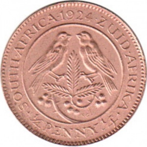 Реверс монеты ЮАР, ¼ пенни, 1923-1924