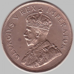 Аверс монеты ЮАР, 1 пенни, 1926-1930