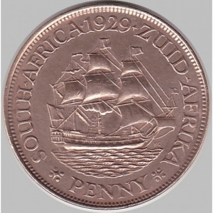 Реверс монеты ЮАР, 1 пенни, 1926-1930