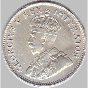 Аверс монеты ЮАР, 3 пенса, 1931-1936