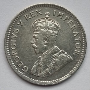 Аверс монеты ЮАР, 6 пенсов, 1923-1924