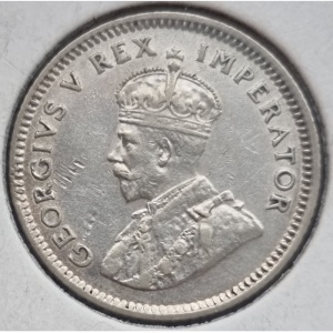 Аверс монеты ЮАР, 6 пенсов, 1925-1930