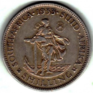 Реверс монеты ЮАР, 1 шиллинг, 1931-1936