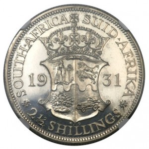 Реверс монеты ЮАР, 2½ шиллинга, 1931-1936