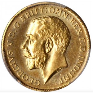 Аверс монеты ЮАР, ½ соверена, 1923-1926