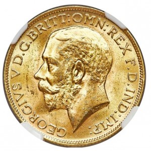 Аверс монеты ЮАР, 1 соверен, 1923-1928