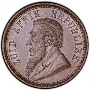 Аверс монеты ЮАР, 1 пенни, 1892-1898