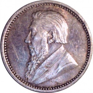 Аверс монеты ЮАР, 3 пенса, 1892-1897