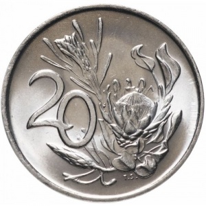 Реверс монеты ЮАР, 20 центов, 1982, Окончание президентства Бальтазара Йоханнеса Форстера