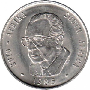 Аверс монеты ЮАР, 1 ранд, 1985, Окончание президентства Марайса Вильюна