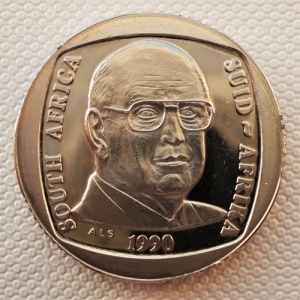 Аверс монеты ЮАР, 1 ранд, 1990, Окончание президентства Питера Виллема Бота /SOUTH AFRICA - SUID-AFRIKA/