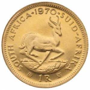 Реверс монеты ЮАР, 1 ранд, 1961-1983, Золотой ранд