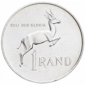 Реверс монеты ЮАР, 1 ранд, 1970-1990, Soli Deo Gloria