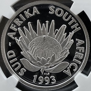 Реверс монеты ЮАР, 1 ранд, 1993, 200 лет банковскому делу Южной Африки