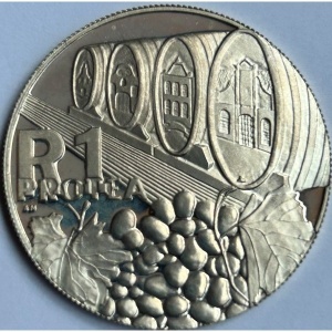 Реверс монеты ЮАР, 1 ранд, 2000, Индустрия в Южной Африке - Виноградарство
