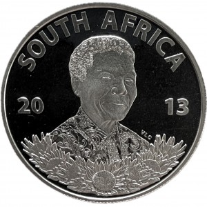 Аверс монеты ЮАР, 1 ранд, 2013, Нельсон Мандела, жизнь легенды - Детство в Мхкекезвени (Великолепное место)