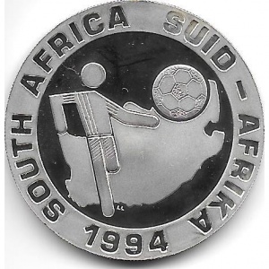 Аверс монеты ЮАР, 2 ранда, 1994, Чемпионат мира по футболу 1994, США