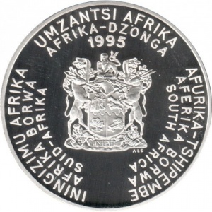 Аверс монеты ЮАР, 2 ранда, 1995, 50 лет ООН