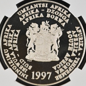 Аверс монеты ЮАР, 2 ранда, 1997, Морской конек мыса