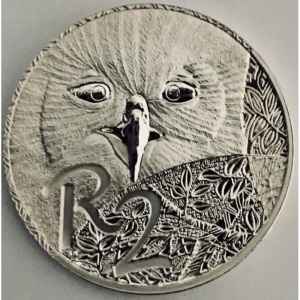 Реверс монеты ЮАР, 2 ранда, 2004, Хищные птицы - Сова