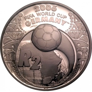Реверс монеты ЮАР, 2 ранда, 2005, Чемпионат мира по футболу 2006