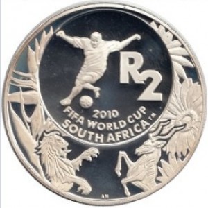 Реверс монеты ЮАР, 2 ранда, 2008, Чемпионат мира по футболу 2010, ЮАР