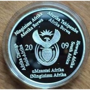 Аверс монеты ЮАР, 2 ранда, 2009, Чемпионат мира по футболу 2010, ЮАР
