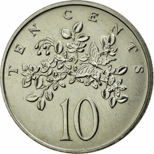 Реверс монеты Ямайка, 10 центов, 1969-1989
