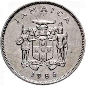 Аверс монеты Ямайка, 25 центов, 1969-1990
