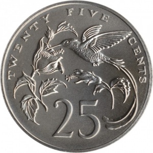 Реверс монеты Ямайка, 25 центов, 1971-1984