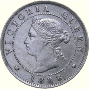Аверс монеты Ямайка, ½ пенни, 1869-1900