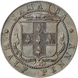 Реверс монеты Ямайка, ½ пенни, 1914-1928