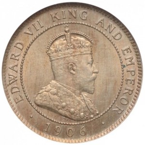 Аверс монеты Ямайка, 1 пенни, 1904-1910