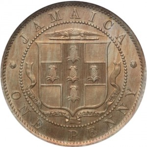 Реверс монеты Ямайка, 1 пенни, 1904-1910