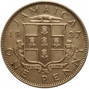 Реверс монеты Ямайка, 1 пенни, 1937