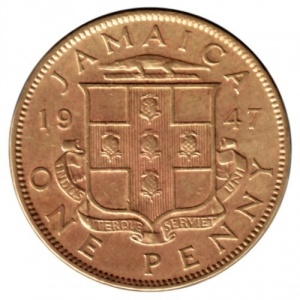Реверс монеты Ямайка, 1 пенни, 1938-1947
