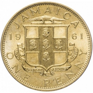 Реверс монеты Ямайка, 1 пенни, 1953-1963