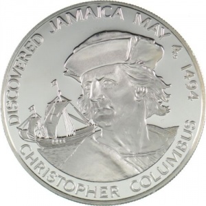 Реверс монеты Ямайка, 10 долларов, 1975, Христофор Колумб