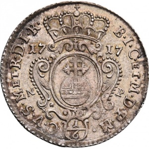 Реверс монеты Юлих-Берг, ⅙ талера, 1717