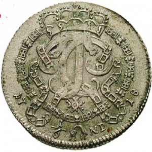 Реверс монеты Юлих-Берг, ⅙ талера, 1718