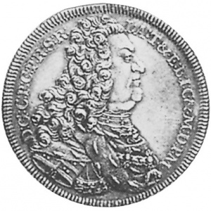 Аверс монеты Юлих-Берг, ⅔ талера, 1737