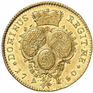 Реверс монеты Юлих-Берг, 2 дуката, 1750