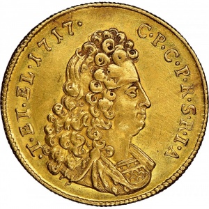 Аверс монеты Юлих-Берг, 5 дукатов, 1717
