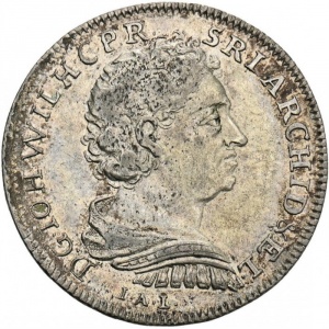 Аверс монеты Юлих-Берг, ⅙ талера, 1709