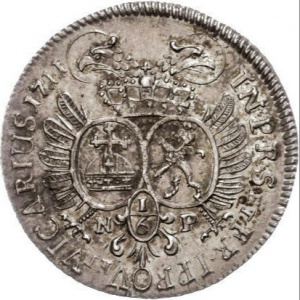 Реверс монеты Юлих-Берг, ⅙ талера, 1711